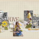 digital scrapbooking layout featuring Ledger Papers and Pressed Petals by Sahlin Studio