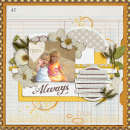 digital scrapbooking layout featuring Ledger Papers and Pressed Petals by Sahlin Studio