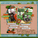 digital scrapbooking layout featuring Say It With Metal: Months and Dates by Sahlin Studio