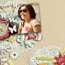 digital scrapbooking layout featuring my happiness by sahlin studio