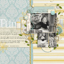 digital scrapbooking layout featuring Sunny with Blue Skies by Sahlin Studio