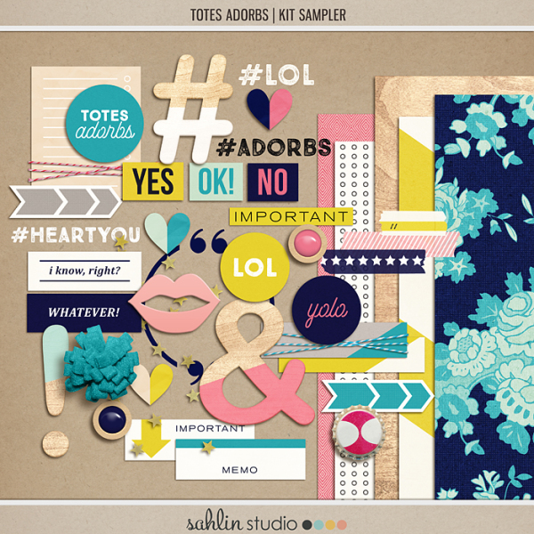 Totes Adorbs | Kit by Sahlin Studio - Perfect for digital scrapbooking or Project Life albums!!