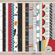 Project Mouse: Papers by Britt-ish Designs and Sahlin Studio - Perfect for Disney Hollywood Studio, Mickey Project Mouse or Project Life Albums!!