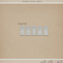 Stapled Notes Alpha by Sahlin Studio