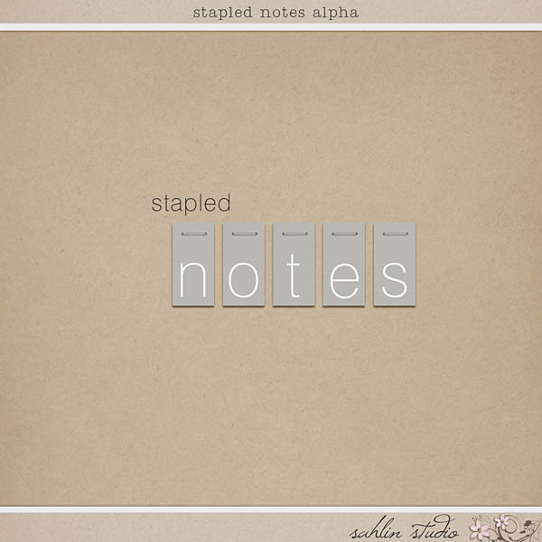Stapled Notes Alpha by Sahlin Studio