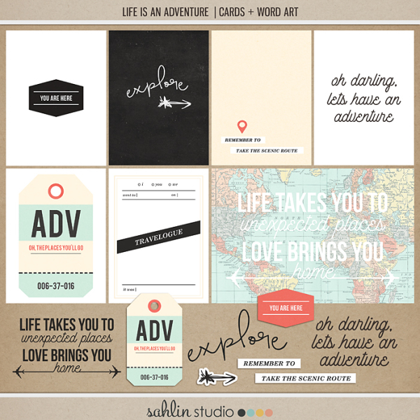 Life is an Adventure (Cards and Word Art) by Sahlin Studio
