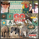 Safari pocket scrapbooking page by Iowan using Project Mouse: Animal by Britt-ish Designs and Sahlin Studio