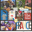 Experience France Digital Scrapbook Layout page using Project Mouse (World):France by Britt-ish Design and Sahlin Studio
