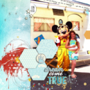 Disney Parade digital scrapbooking page using Project Mouse: Artsy by Sahlin Studio and Britt-ish Designs