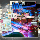 Disney Dumbo At Night digital scrapbooking page using Project Mouse: Pins, Artsy and Beginnings by Sahlin Studio and Britt-ish Designs