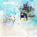 Disney Castle digital scrapbooking page using Project Mouse: Artsy and Beginnings by Sahlin Studio and Britt-ish Designs