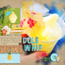 Dole Whip Adventureland digital scrapbooking page using Project Mouse: Enamel Pin Alpha by Sahlin Studio and Britt-ish Designs