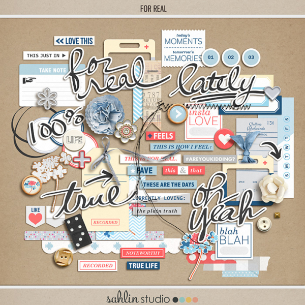 For Real (Elements) by Sahlin Studio - Digital Scrapbooking Kit