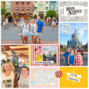 Disney digital scrapbooking double page using Clean Lined Pocket Templates No. 2 by Sahlin Studio
