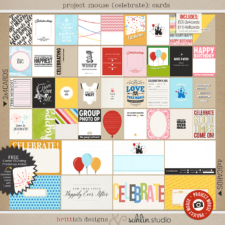 Project Mouse (Celebrate): Journal Cards - Perfect for digital or printable scrapbooking or Project Life or Disney Project Mouse albums!! Document your birthday, anniversary, you or your baby's first visit to Disney!!