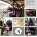 Harry Potter Wizarding World Hogwarts Express digital project life page using Project Mouse (Wizarding) by Britt-ish Designs and Sahlin Studio