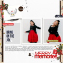 Merry Christmas Memories digital scrapbooking layout using December collection by Sahlin Studio