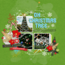 Oh Christmas Tree Disney digital scrapbooking layout using Project Mouse (Christmas) Pins + Artsy collection by Britt-ish Designs and Sahlin Studio