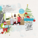 Very Merry Christmas Santa digital scrapbooking layout using Project Mouse (Christmas) Pins + Artsy collection by Britt-ish Designs and Sahlin Studio