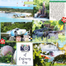 Castaway Cay digital project life page using Project Mouse (Paradise) by Britt-ish Designs and Sahlin Studio