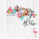 Aloha digital scrapbooking page using Project Mouse (Paradise) by Britt-ish Designs and Sahlin Studio