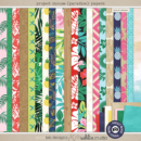 Project Mouse (Paradise): Papers by Britt-ish Designs and Sahlin Studio - Perfect for your Project Life / Project Mouse albums for documenting your Hawaii, cruise or vacation scrapbooking pages.