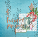 Favorite Memories digital scrapbooking page using Project Mouse (Adventure): Artsy & Pins by Britt-ish Designs and Sahlin Studio