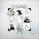 Playing in the Snow digital scrapbooking layout using Winter Stories by Sahlin Studio