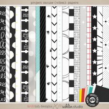 Project Mouse (Vibes) Papers by Britt-ish Designs and Sahlin Studio - Perfect for scrapbooking or in your Disney Project Life or Project Mouse albums!!