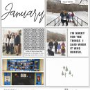 Winter SNOW Project Life digital scrapbooking layout using Winter Stories by Sahlin Studio