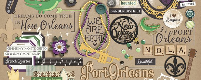 Project Mouse (New Orleans): Elements by Britt-ish Designs and Sahlin Studio - Perfect for your scrapbooking your New Orleans, Tiana, Bayou Moments in your Disney Project Life or Project Mouse album