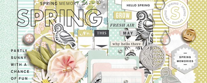 Spring Stories (Kit) by Sahlin Studio - Perfect for scrapbooking your spring/ Easter Project Life memories.