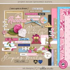 Project Mouse (Princess) Aurora | Kit by Britt-ish Designs and Sahlin Studio - Perfect for documenting Sleeping Beauty or castle or other magical moments in your Project Life / Project Mouse album!!