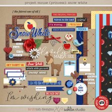 Project Mouse (Princess) Snow White | Kit by Britt-ish Designs and Sahlin Studio - Perfect for documenting Snow White or the Dwarf Mine Ride or other magical moments in your Project Life / Project Mouse album!!