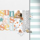 Summer Documented digital scrapbook layout using Summer Stories | Kit by Sahlin Studio