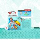 Little Swimmer digital scrapbook page layout using Project Mouse (Princess) Ariel | Kit & Journal Cards by Britt-ish Designs and Sahlin Studio