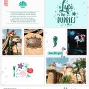 Life is the Bubbles Disney Princess Ariel Little Mermaid digital Project Life scrapbook layout using Project Mouse (Princess) Ariel | Kit & Journal Cards by Britt-ish Designs and Sahlin Studio