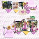 Meeting Disney Princess Rapunzel digital scrapbook page layout using Project Mouse (Princess) Rapunzel | Kit & Journal Cards by Britt-ish Designs and Sahlin Studio