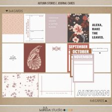 Autumn Stories | Journal Cards by Sahlin Studio - Perfect for documenting your fall / autumn scrapbooks and Project Life albums!!