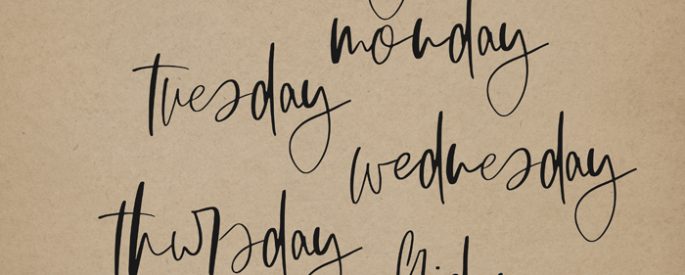 Days of the Week (Word Art) by Sahlin Studio
