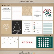 Favorite Things (Journal Cards) by Sahlin Studio- Perfect for your December Daily, Document Your December, Project Life and Christmas albums!!