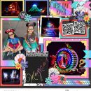 Disney Paint the Night Digital Scrapbooking Layout using Project Mouse (Pop) by Britt-ish Designs