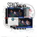 Disney Space Mountain digital scrapbook layout using Project Mouse (Galaxy) by Brittish Designs and Sahlin Studio