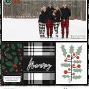 Merry Christmas Family Photo digital Project Life scrapbooking page using Comfy Cozy Are We by Sahlin Studio